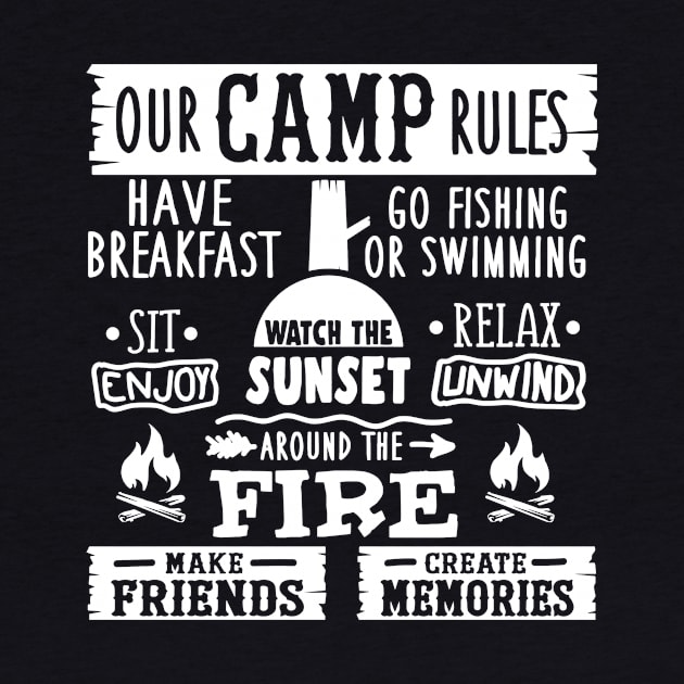 Camp Rules Caravan Camper by BK55